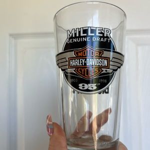 Collectible 1998 Harley Davidson Miller Genuine Draft Beer Glass